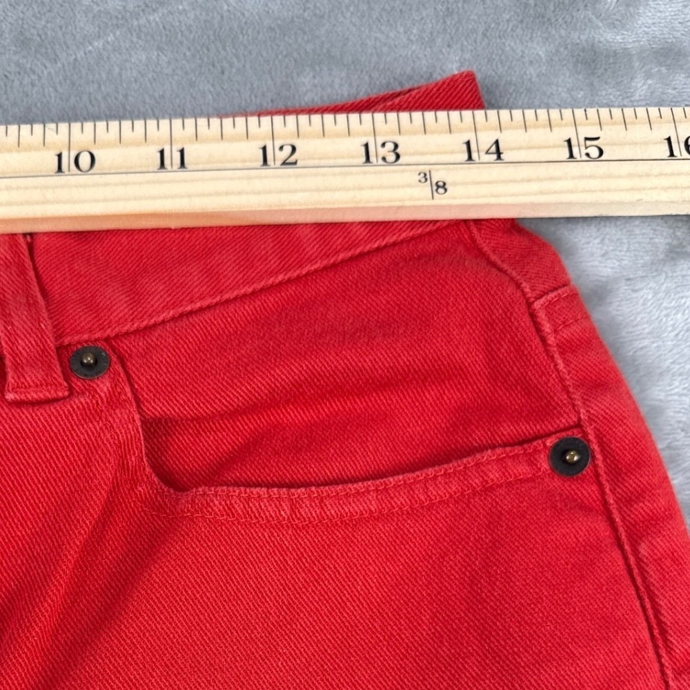 Lauren Jeans Co Ralph Lauren Red Straight Leg High Rise Denim Jeans Size 6 - Picture 2 of 8